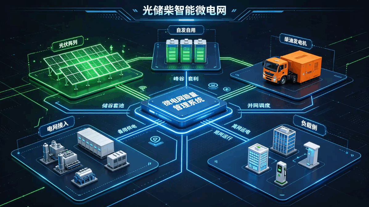 3.2MW-光儲(chǔ)柴新能源耦合機(jī)組